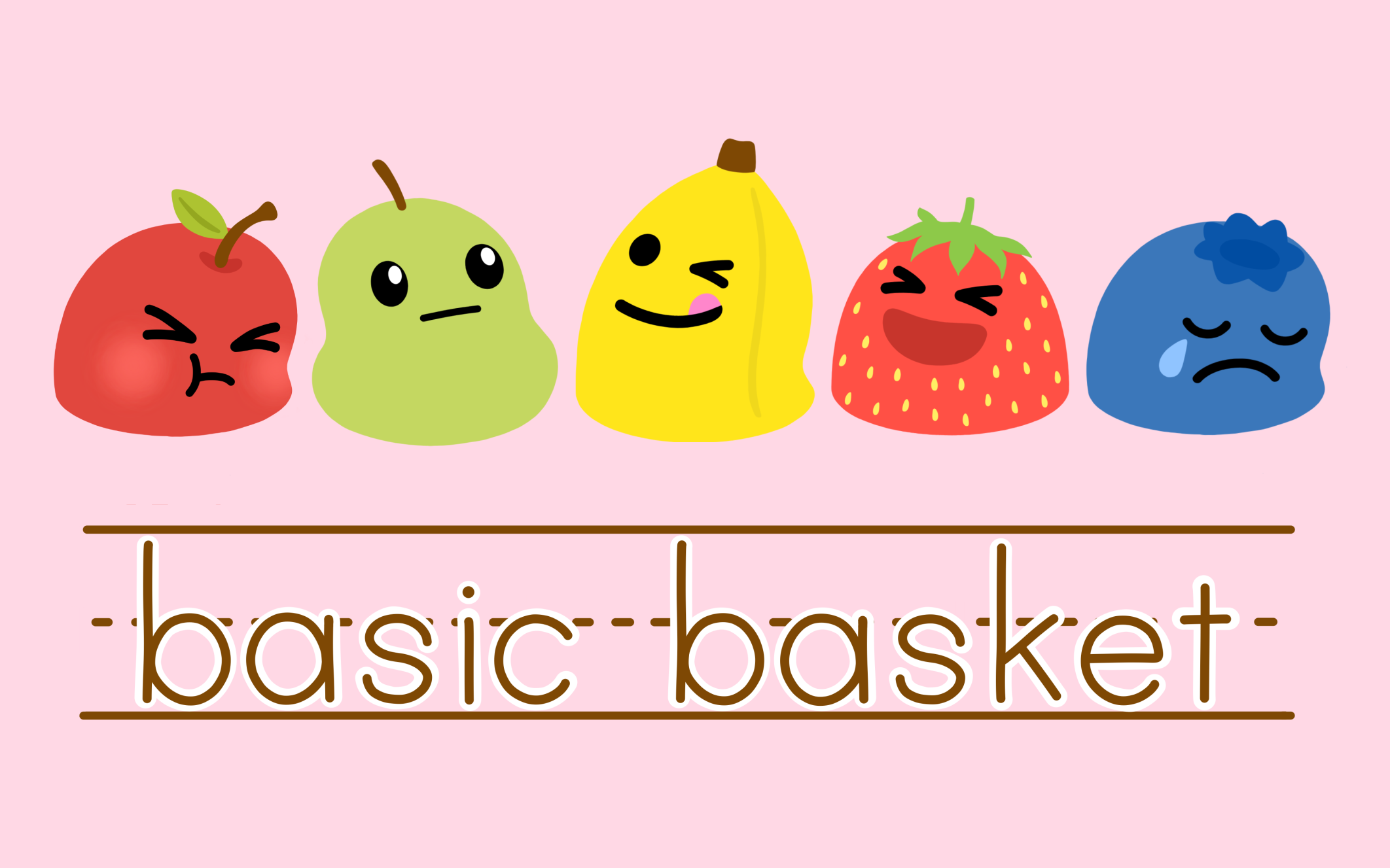 Basic emotions for basic fruits, including <b>:blobapple:</b>, <b>:blobpear</b>, <b>:blobanana:</b>, <b>:blobstrawberry:</b>, and <b>:bloberry:</b>