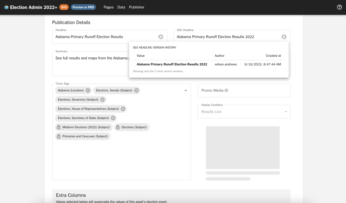 <b>AFTER:</b> Publication details and version history.