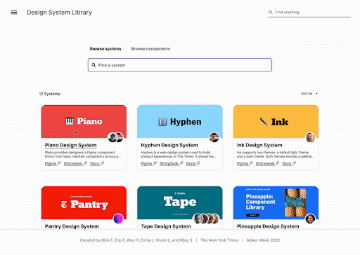 Design systems library